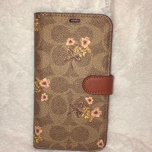 New Coach Signature Floral prairie iPhone X Folio